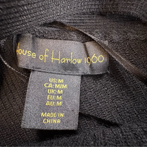 REVOLVE House of Harlow 1960 Ribbed Body-con Black Dress Halter - Picture 5 of 8